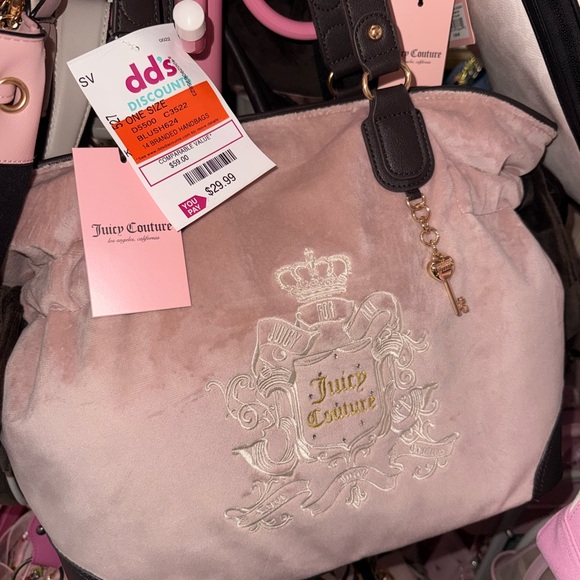 Juicy Couture “Juicy For All” Blush and Chocolate Tote - Picture 2 of 2